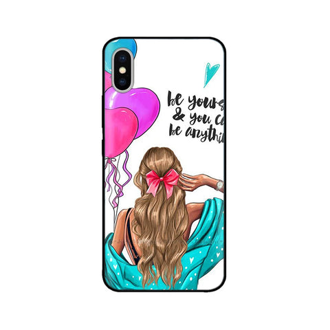 For iPhone X Case Silicone Cartoon Bumper Soft Cover Silicon Case for iPhone