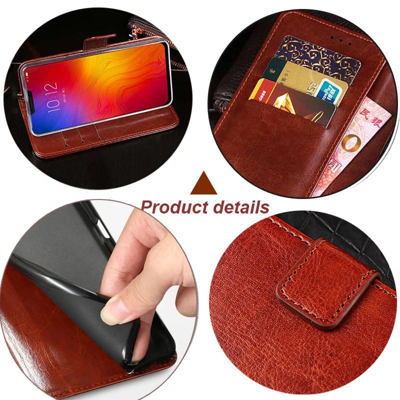 For Alcatel 3X 2019 5048Y, 5048A, 5048Y_EEA, 5048I Wallet Case High Quality Flip Leather Phone Shell  Protective Cover Funda