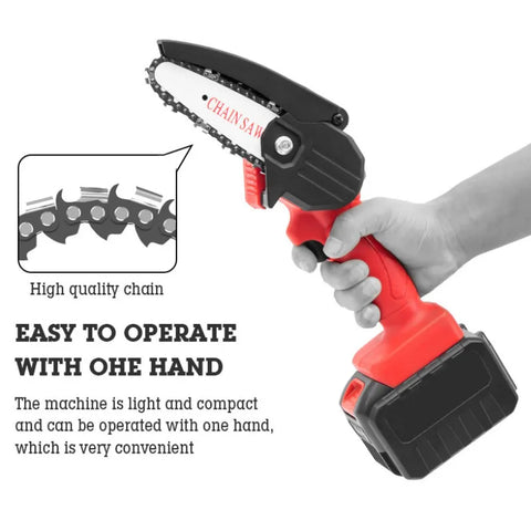 24V Lithium Battery Portable Electric Pruning Saw Rechargeable Small Electric Saws Woodworking Mini Electric Saw Garden Logging