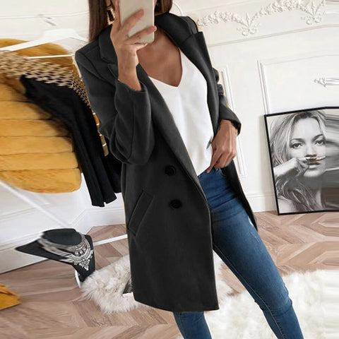 Casual Wool Blend Jackets Women Wool Jacket