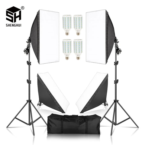 Photography Studio Softbox Lighting Kit Arm for Video & YouTube Continuous Lighting Professional Lighting Set Photo Studio