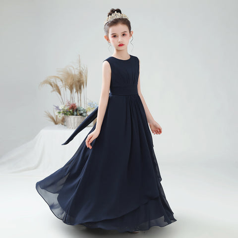 Dideyttawl Real Pictures Chiffon Flower Girl Dress For Wedding Party First Communion 2024 Little Bride Gowns Junior Bridesmaid