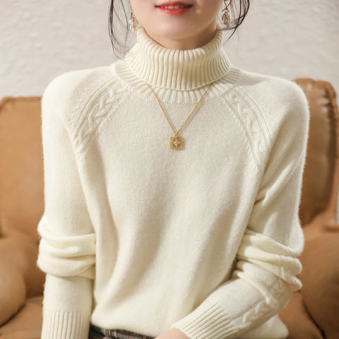 Soft & Warm Long Turtleneck Sweaters for Female Winter Clothes