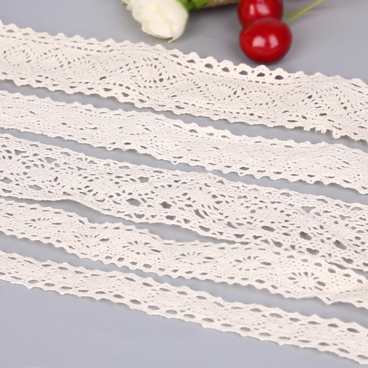 5 Yard/lot Ivory Color Patchwork Cotton Crocheted Lace Ribbon Wedding Party Craft Apparel Sewing Fabric DIY Handmade Accessories