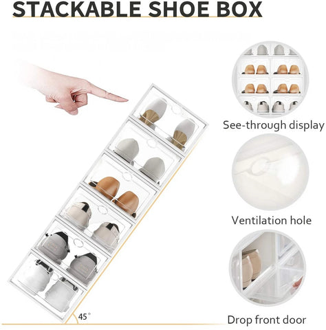 Clear Door Home Closet Organizer Case Shelf  Stack Display Canada Delivery