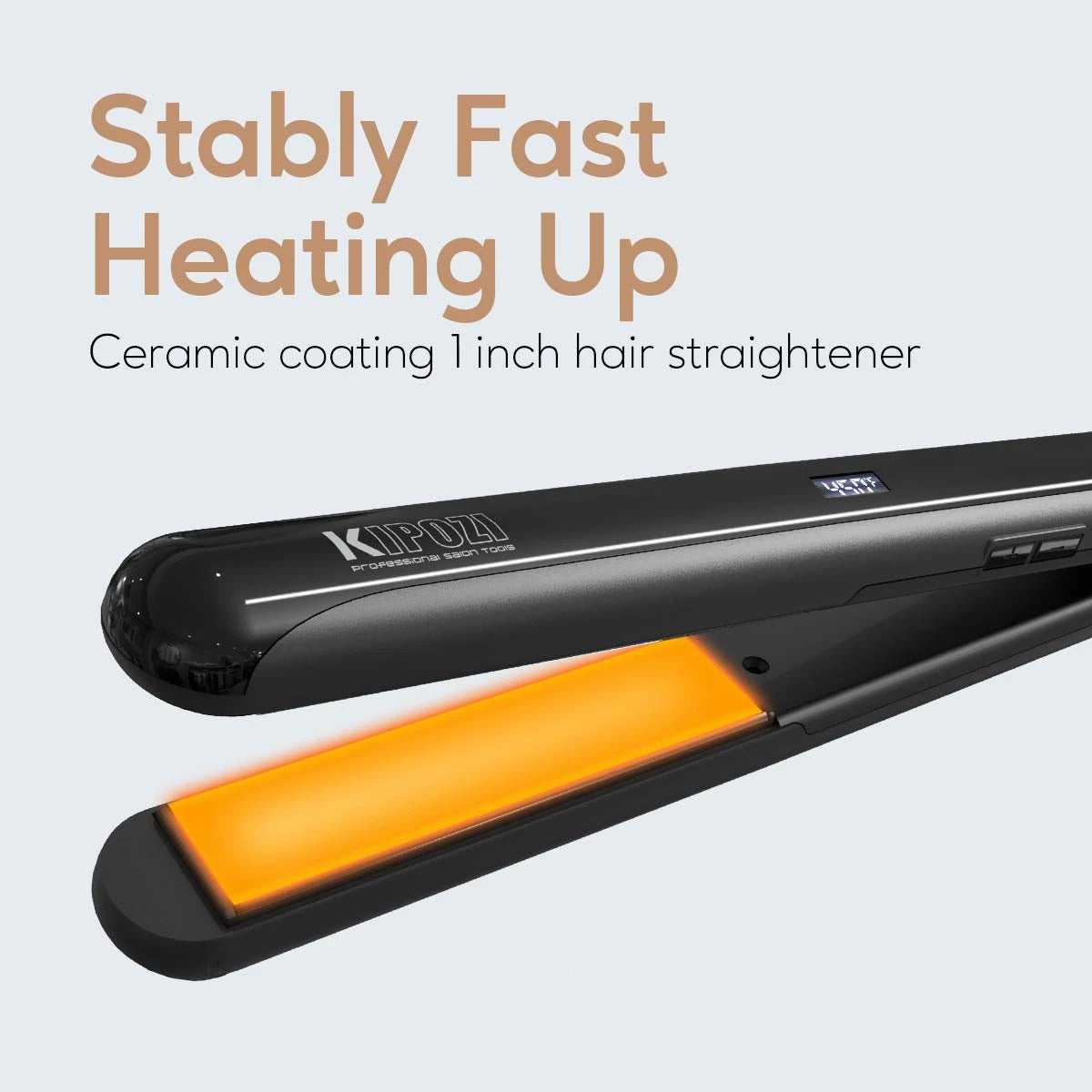2 In 1 Hair Curler Adjustable Temperature Fast Heating Hair Straightener
