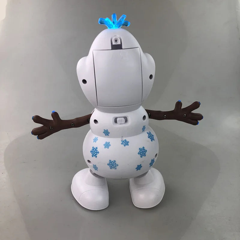 Disney Movie Anime Figure Frozen Olaf Snowman Electronic Smart Dancing Robot With Music Kids Gifts Snow man Robot Toys