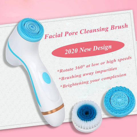 Facial Cleansing Brush Sonic Nu Face Spin Brush Set