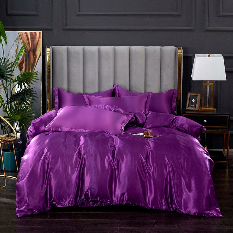 Rayon Satin Bedding Set, Duvet Cover Set