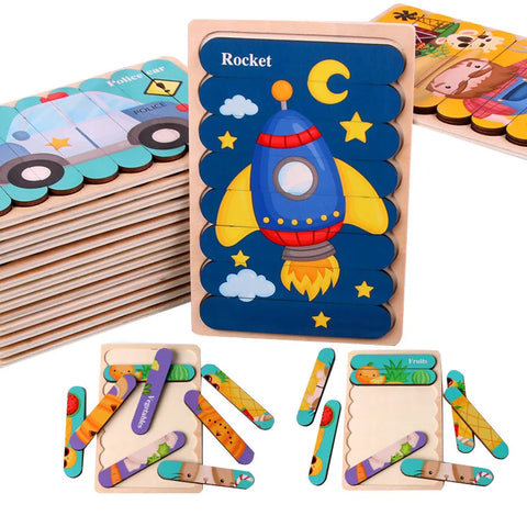 Story Stacking Jigsaw Montessori Educational Toy Activity Board