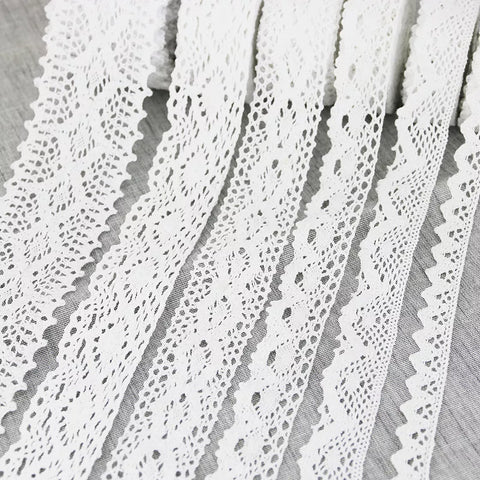 White Cotton Embroidered Lace Net