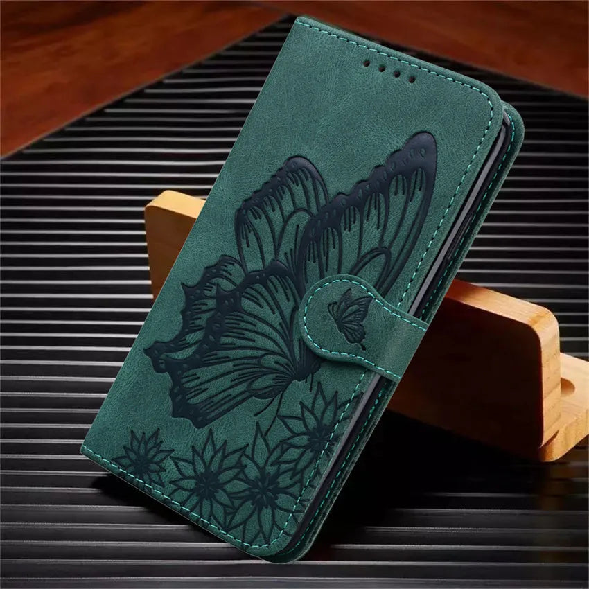 Butterfly Leather Flip Cover For iPhone