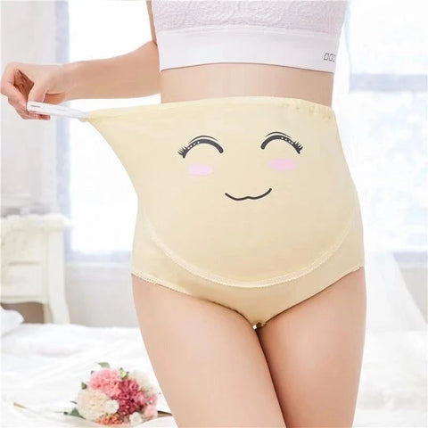 Cotton High Waist Maternity Briefs Adjustable Belly Panties