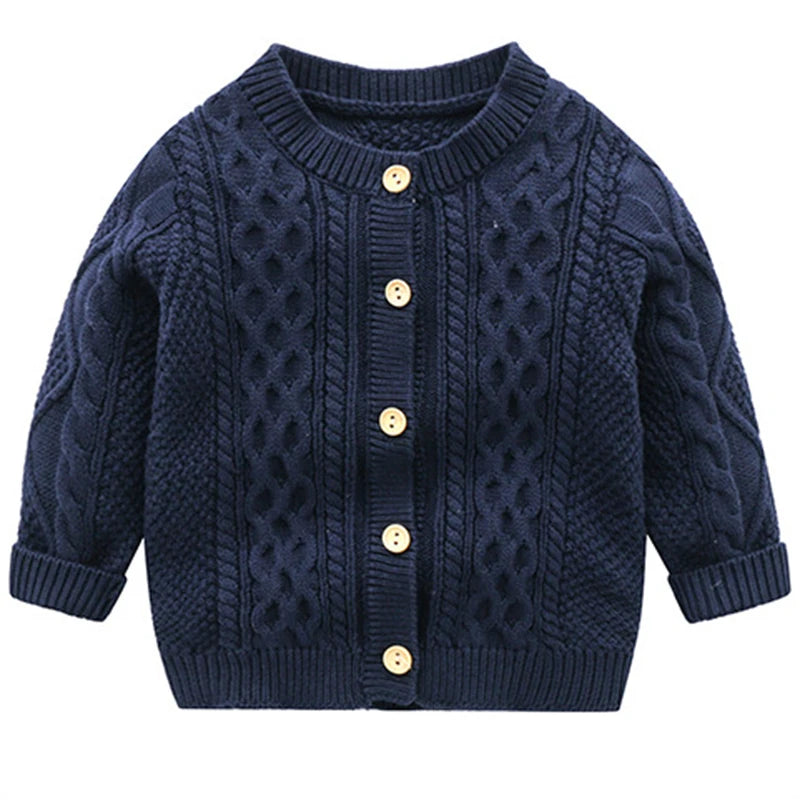 2022 Kids Jacket Handsome Baby Boys Knitting Sweaters Children Clothing Girls Cardigan Baby Spring Autumn Outfit Coat Costumes