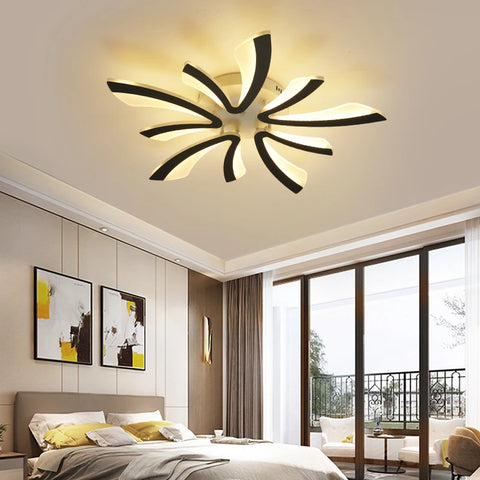 Acrylic LED Ceiling Chandelier With Remote Control For Kitchen Bedroom Dining Room Foyer Villa Restaurant Bar Indoor Home Lamps