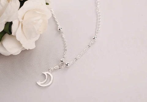 New Fashion Jewelry Beautiful 925 Sterling Silver Bracelets Moon Simple Personality Sweet Bracelets