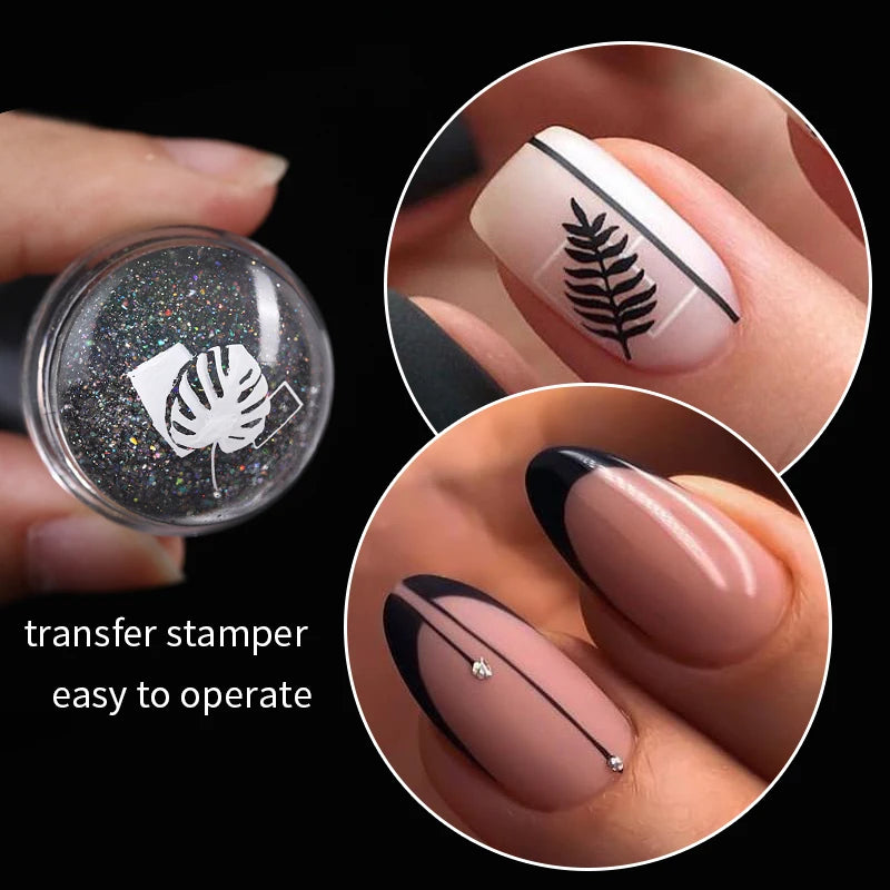 Transparent Silicone Nail Art Stamping Stamper Kit