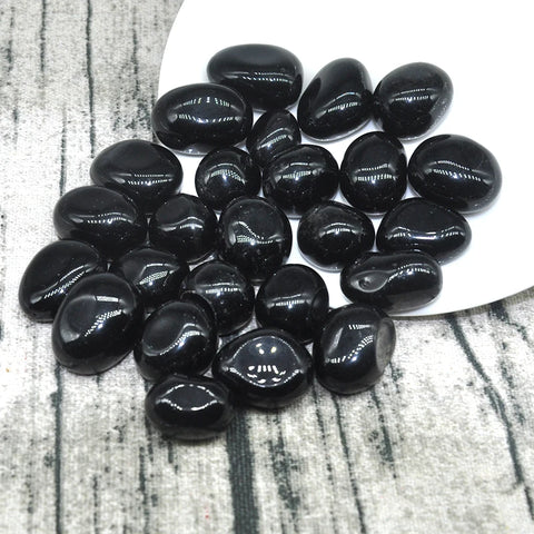 Natural Round Black Obsidian Bulk Tumbled Stones