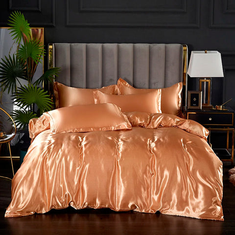 Rayon Satin Bedding Set, Duvet Cover Set