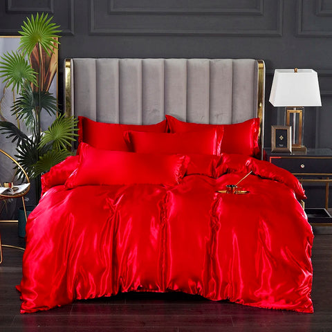 Rayon Satin Bedding Set, Duvet Cover Set