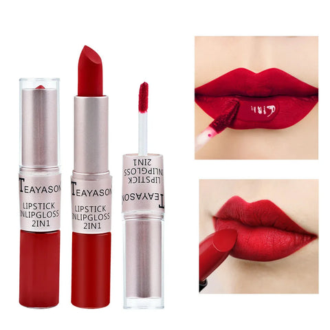 2 in 1 Matte Liquid Lipstick And Matte Lip Gloss Makeup