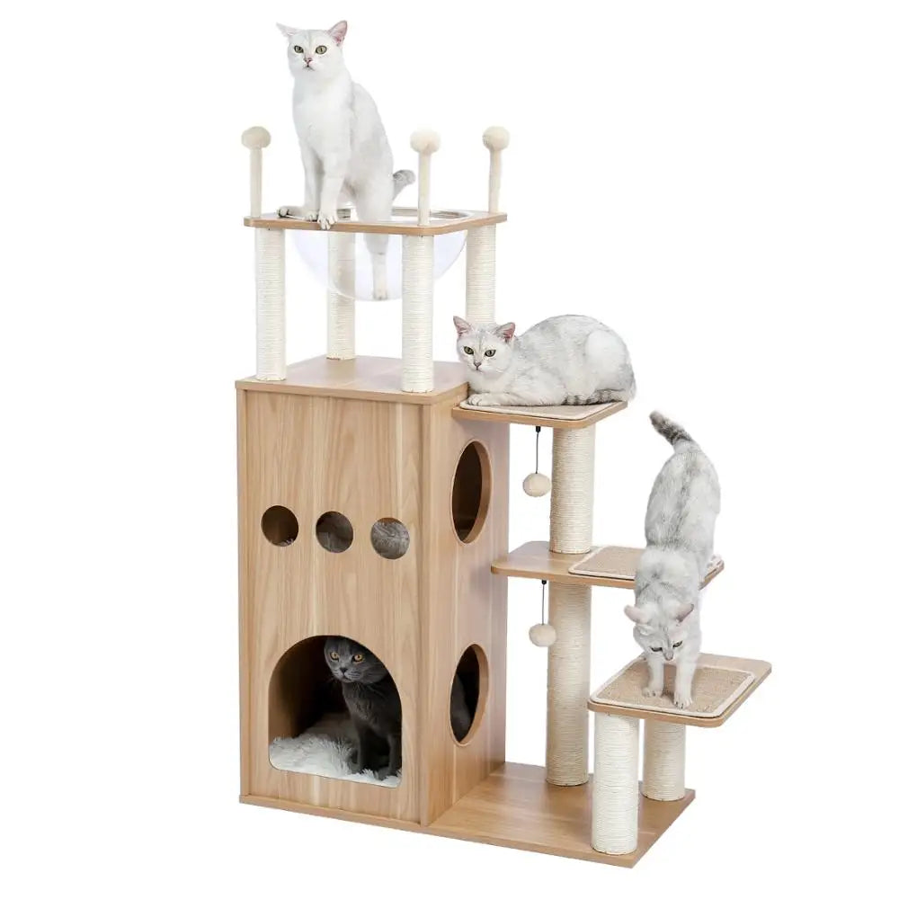 Tree Scratcher Pole Furniture Gym House Toy Cat Jumping Platform