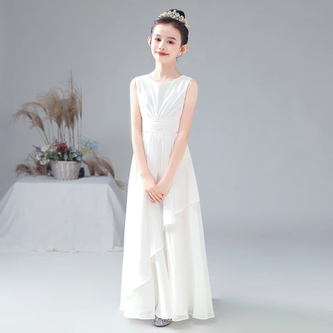 Dideyttawl Real Pictures Chiffon Flower Girl Dress For Wedding Party First Communion 2024 Little Bride Gowns Junior Bridesmaid