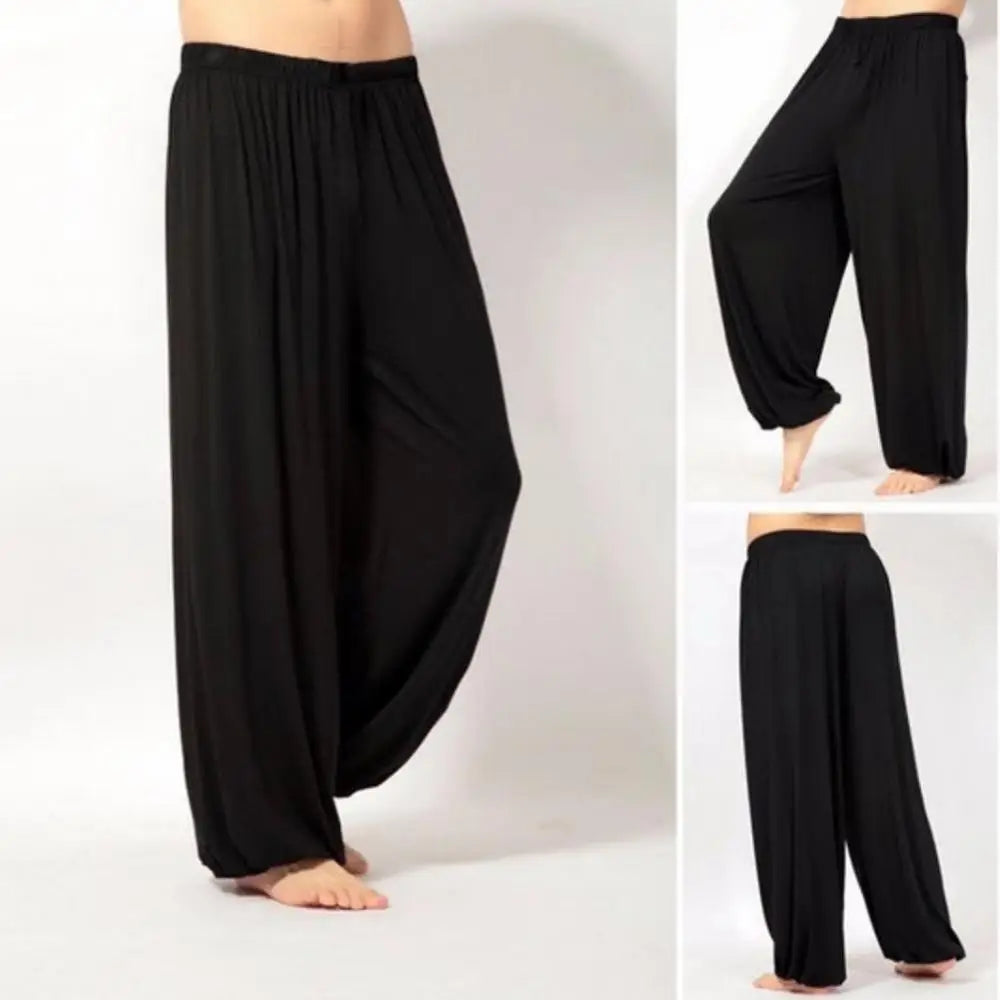 Men's Casual Solid Color Baggy Belly Dance Yoga Harem Pants