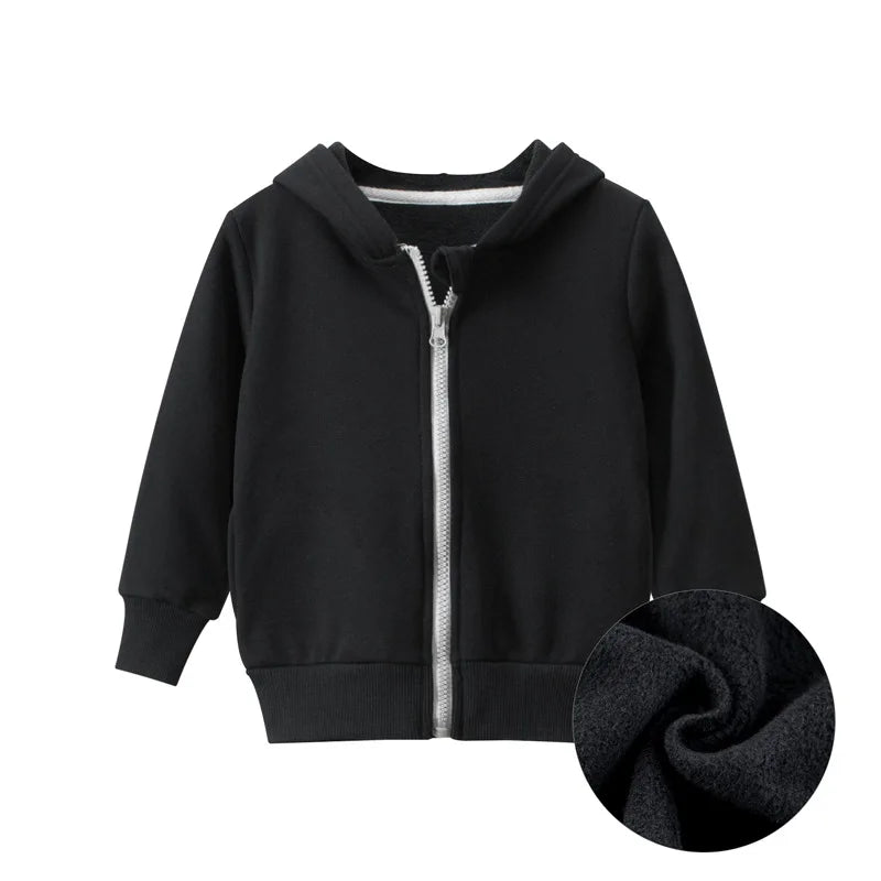 Cotton Zipper Villus Casual Simplified Coat Sweatshirt Clothing