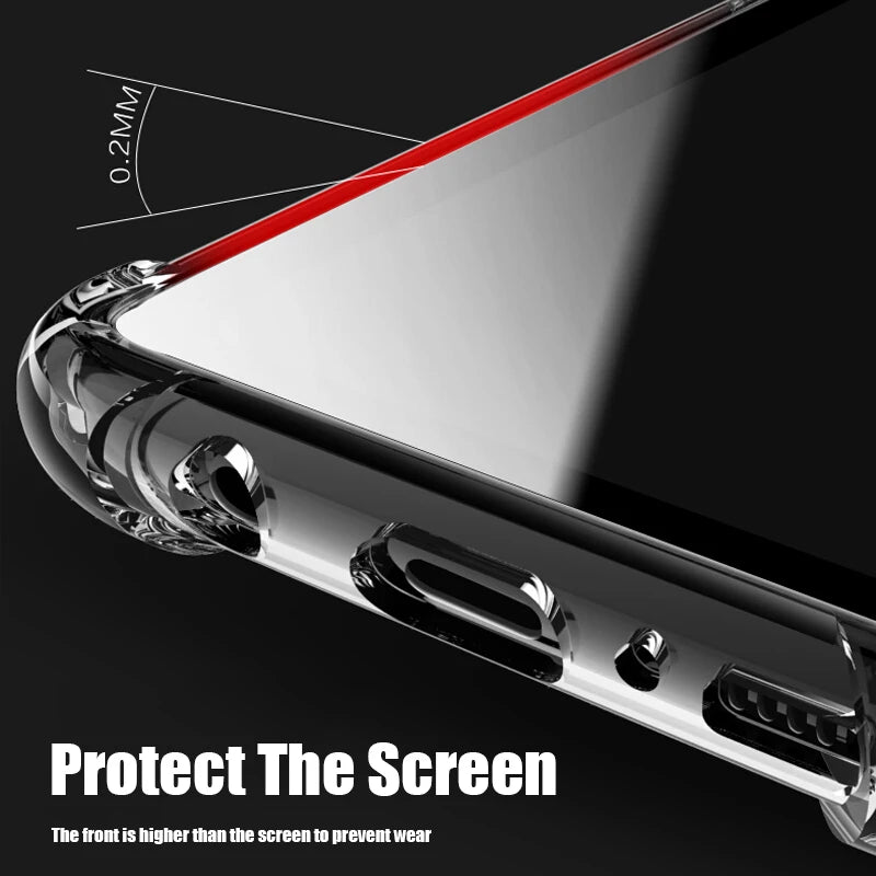 Shockproof Clear Soft Silicone Case For Samsung Galaxy S20 S21 S22 Ultra FE S8 S9 S10 Plus Note 9 10 20 A50 A51 A70 A71 A53 Case