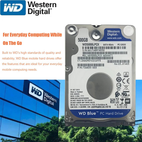 WD 500GB Notebook Hard Drive Disk