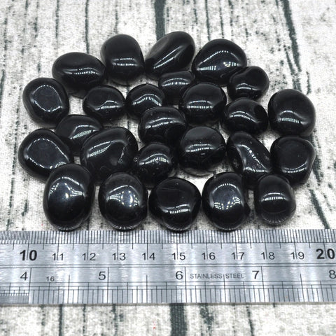 Natural Round Black Obsidian Bulk Tumbled Stones