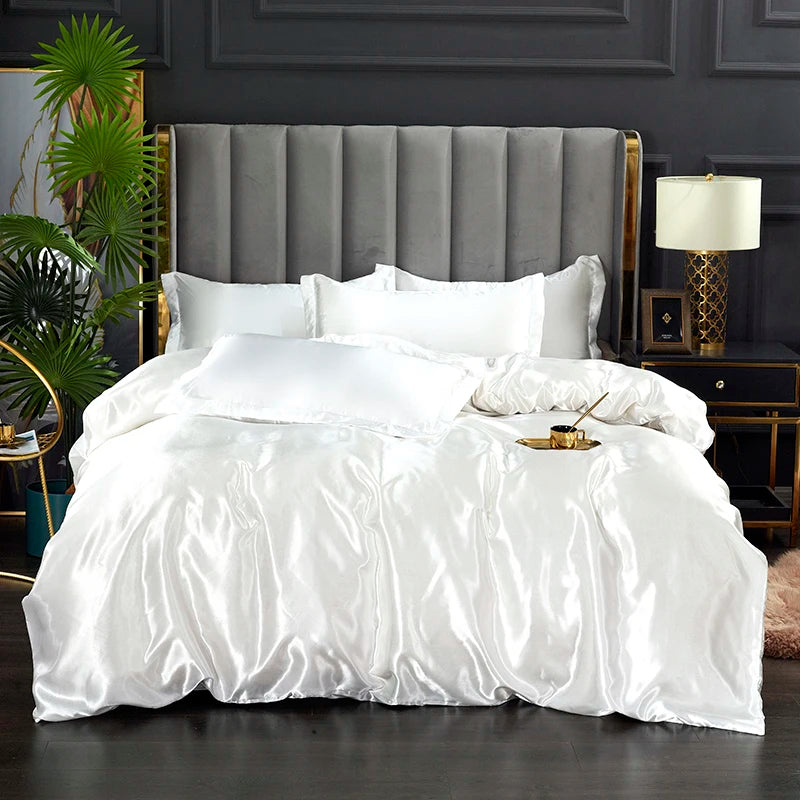 Rayon Satin Bedding Set, Duvet Cover Set