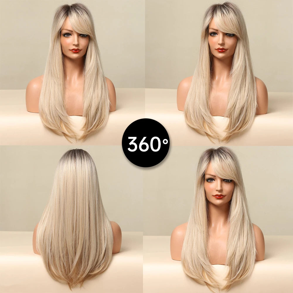 Long Straight Synthetic Wigs