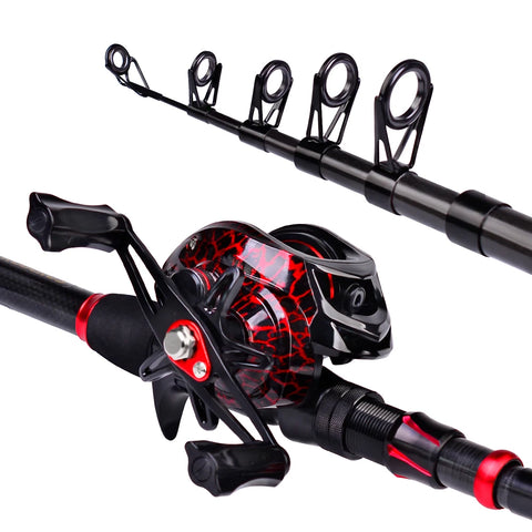 Proberos Fishing Rod & Reel Set High Speed Baitcasting Reel