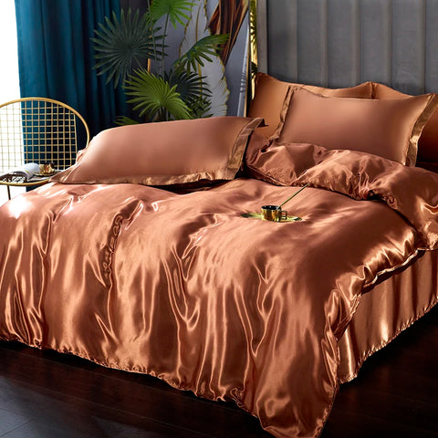 Rayon Satin Bedding Set, Duvet Cover Set