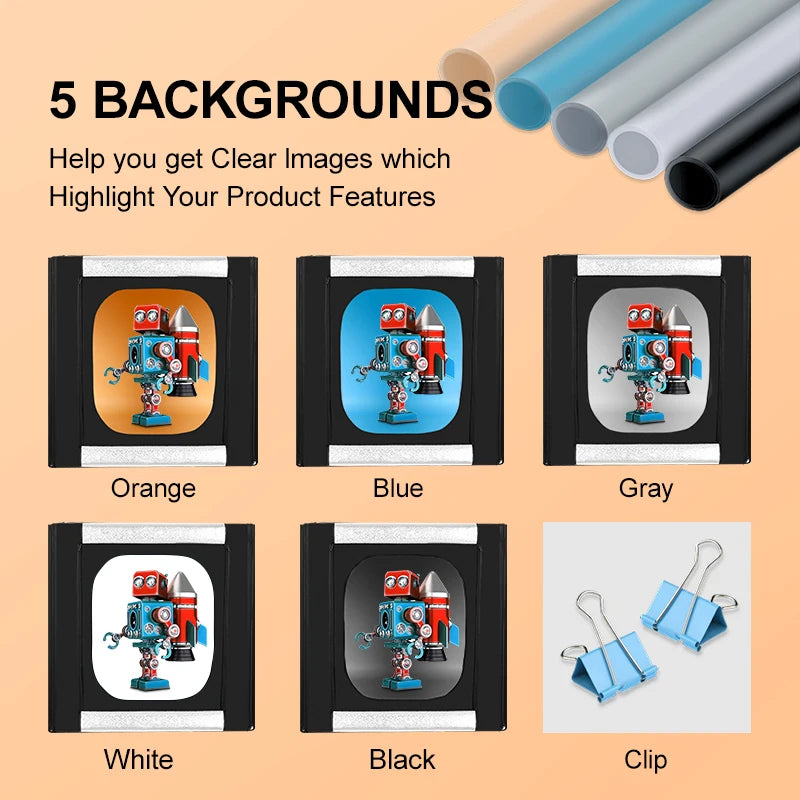 Folding Photo Studio 5 Colors Backdrops