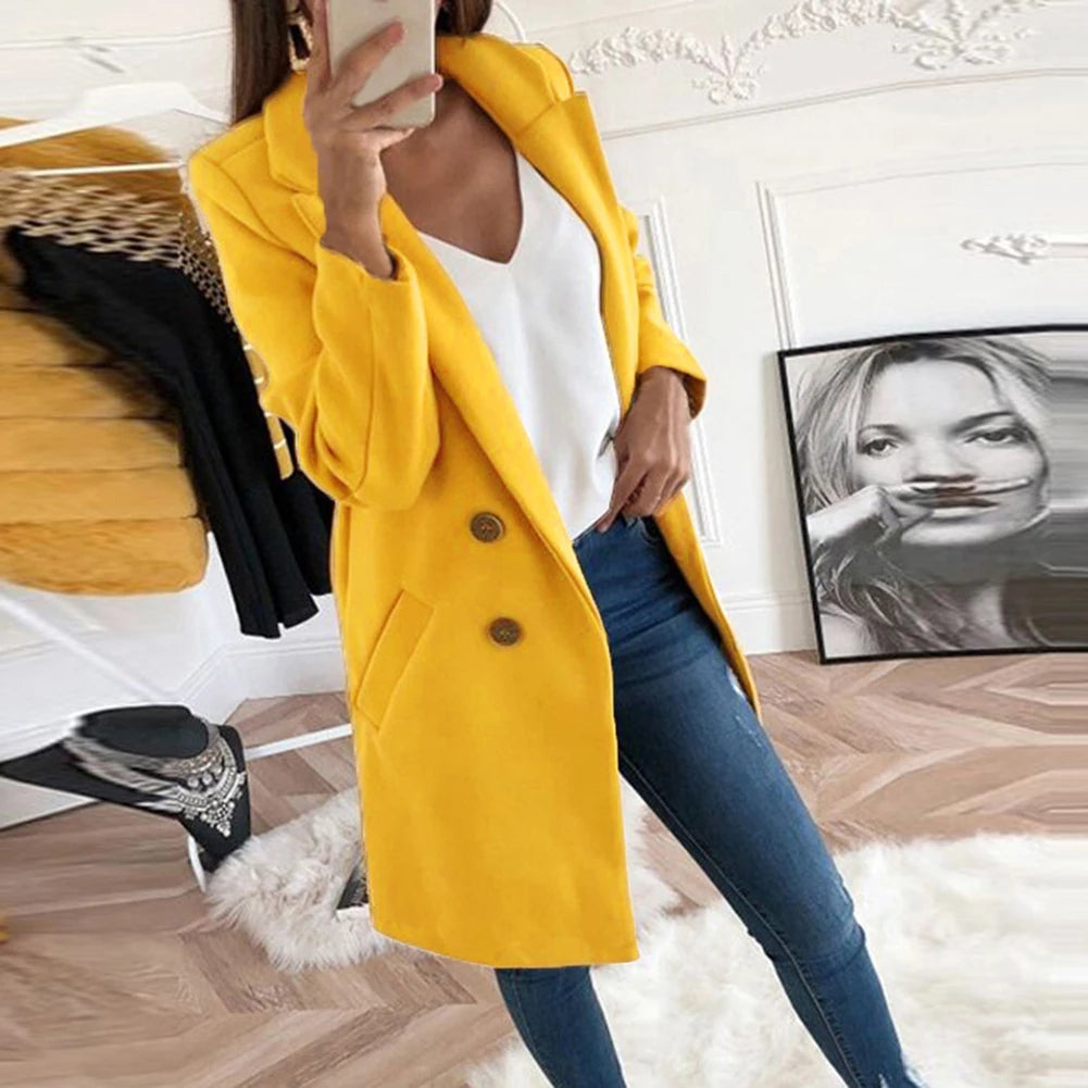 Casual Wool Blend Jackets Women Wool Jacket