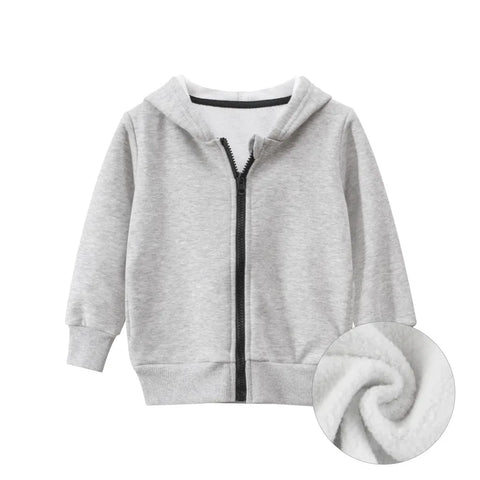 Cotton Zipper Villus Casual Simplified Coat Sweatshirt Clothing