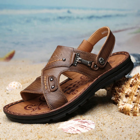 Fashion  Men Sandals Genuine Leather