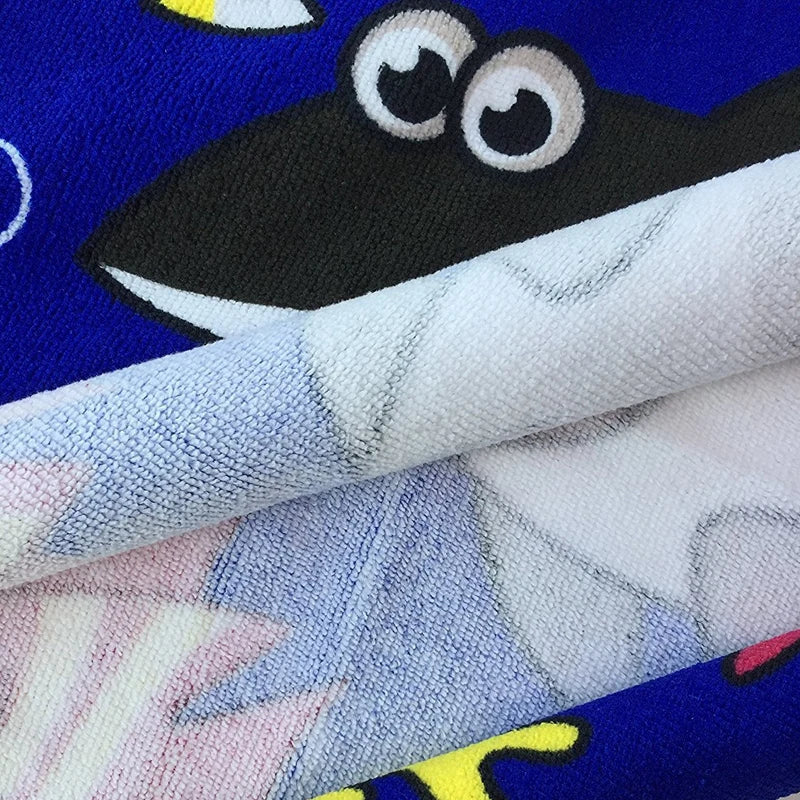 Cartoon Baby Bath Towel Microfiber Cotton Hooded Beach Towel Newborn Cape Towels Soft Poncho Kids Bathing Stuff Infant Washcloth