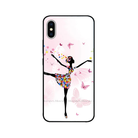 For iPhone X Case Silicone Cartoon Bumper Soft Cover Silicon Case for iPhone