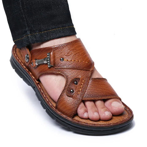 Fashion  Men Sandals Genuine Leather