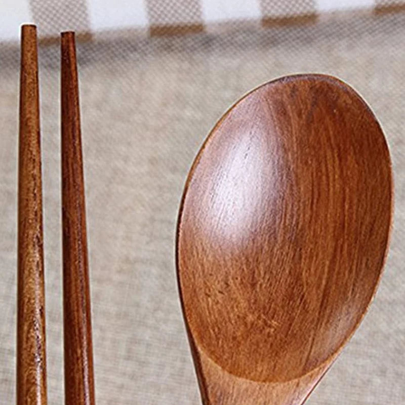 Handmade Jujube Tree Wooden Korean Dinnerware Combinations Utensil,5 Set of Spoons and Chopsticks Promotion