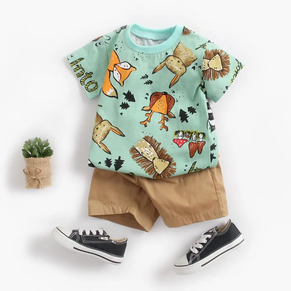 Boys Clothing Sets Summer Short Sleeve