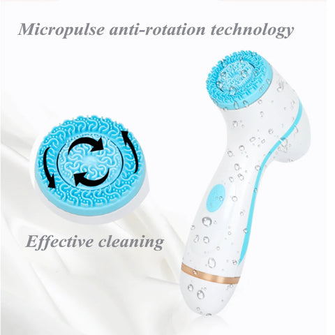 Facial Cleansing Brush Sonic Nu Face Spin Brush Set