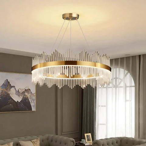 Chandelier Living Room Modern Simple Light Luxury Lighting Dining Room Lamp Hall Pendant Lights Crystal Bedroom Lamp 2024 New