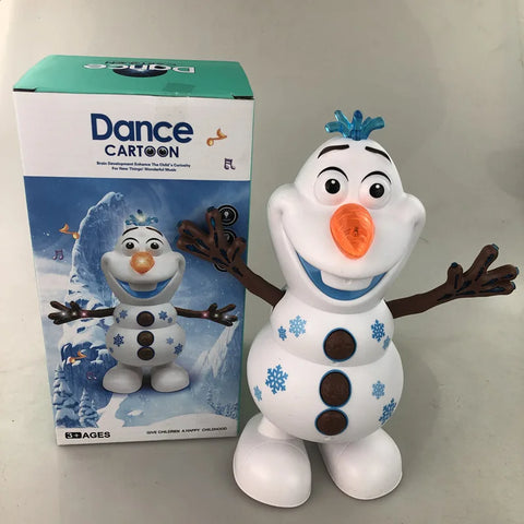 Disney Movie Anime Figure Frozen Olaf Snowman Electronic Smart Dancing Robot With Music Kids Gifts Snow man Robot Toys