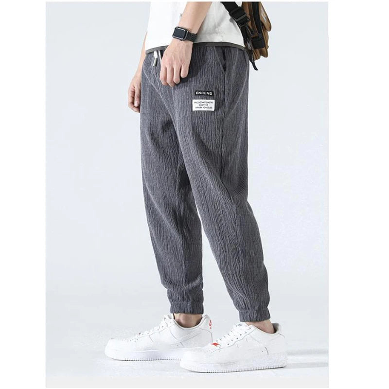 Men Summer Fashion Hip Hop Style Ice Silk Outdoor Comfort Jogger