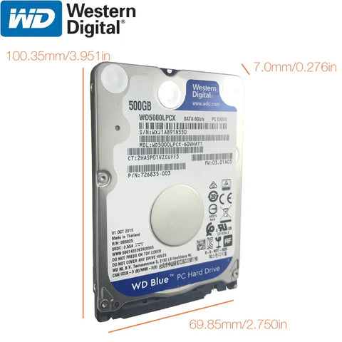 WD 500GB Notebook Hard Drive Disk